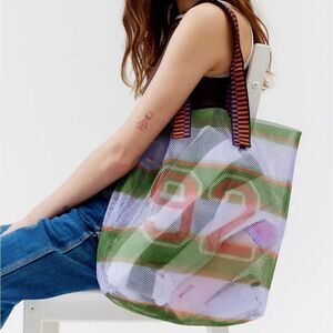 BDG Sporty Printed Mesh Tote Bag varsity